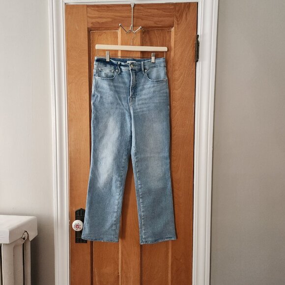 Good American Good Curve Straight Light Compression Jeans, Size 8/29, Light Blue - Picture 2 of 14